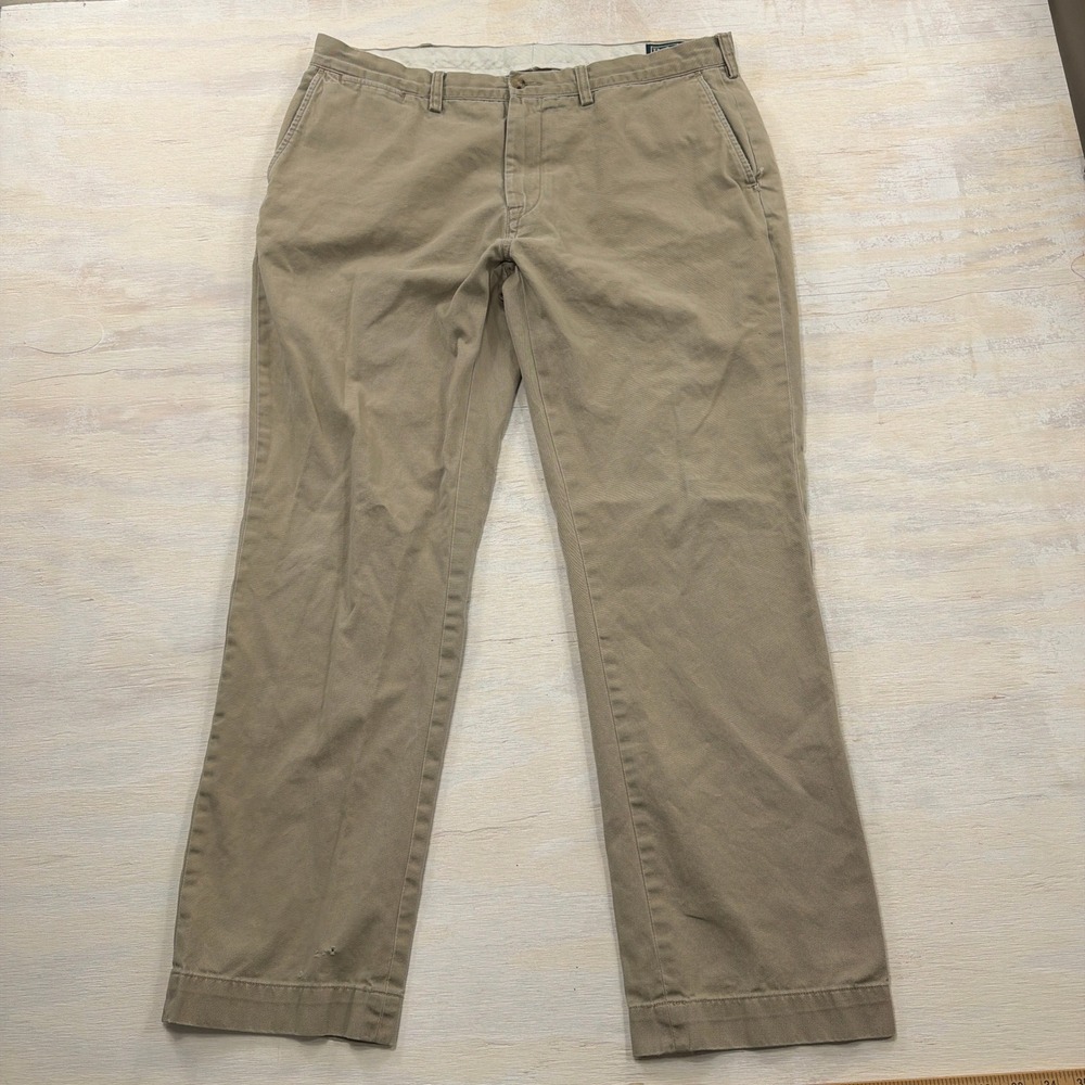Polo Ralph Lauren Pants Classic Fit Chino 38/32 Cotton Khaki Tan Mens